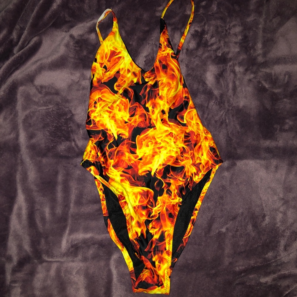 Flame bathing suit